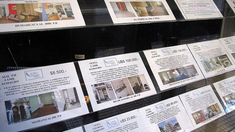 Caida de las venta en inmobiliarias.