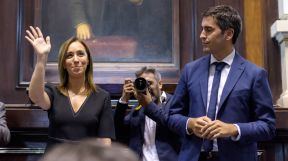 Vidal y Mosca, en la Legislatura bonaerense.