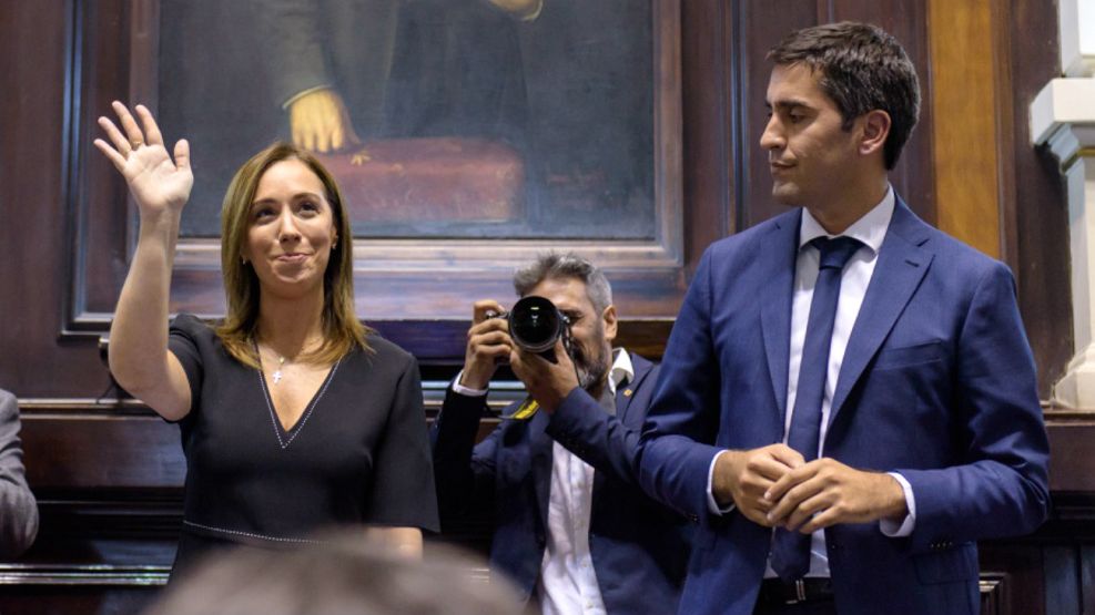 Vidal y Mosca, en la Legislatura bonaerense.