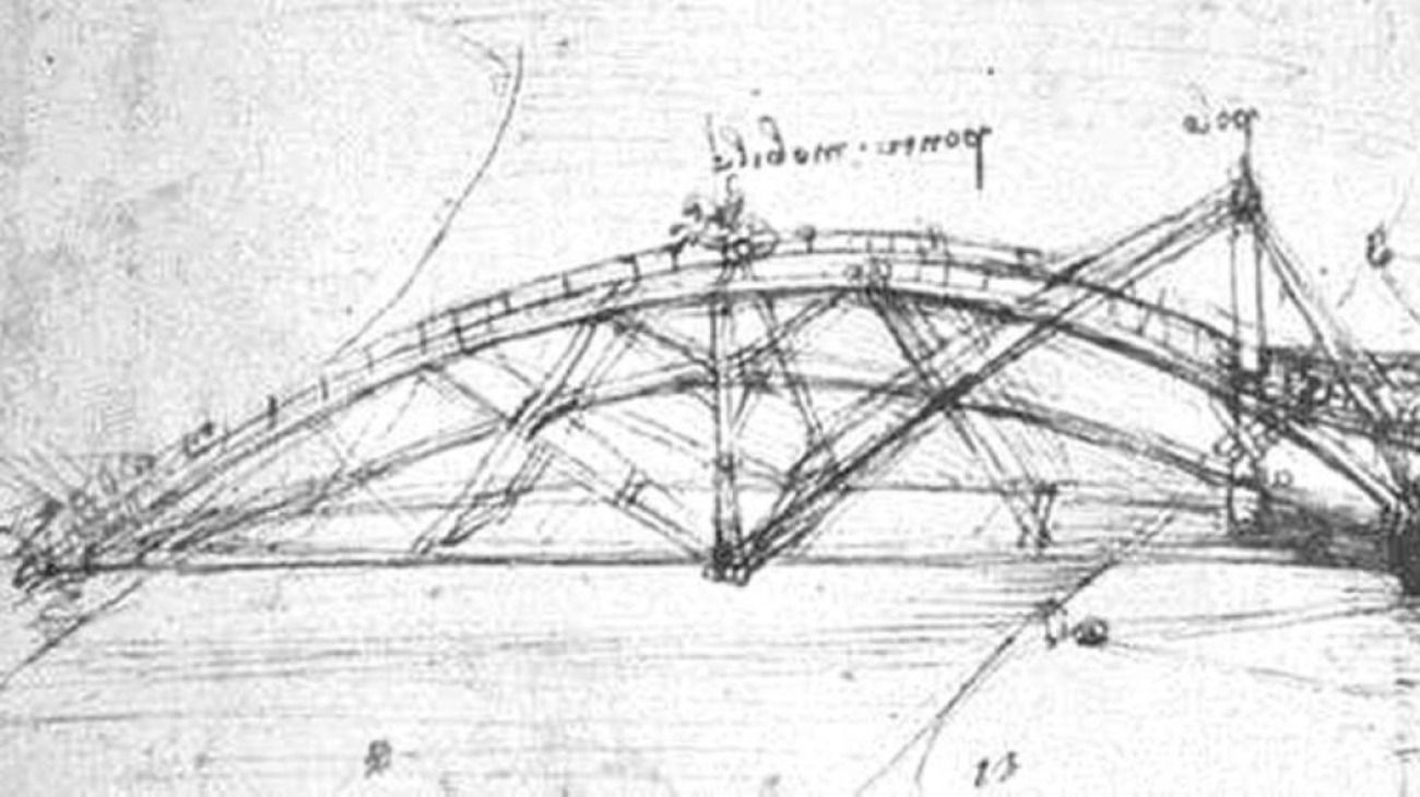 El puente inventado por da Vinci permitía acoplarse a cualquier tipo de terreno.