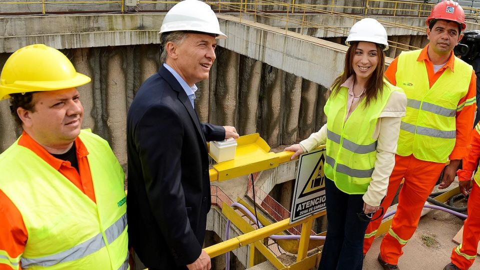 Macri, junto a la gobernadora bonaerense, María Eugenia Vidal.