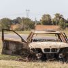 Autos incendiados y abandonados en la ruta nacional 193
