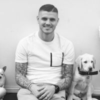 Mauro Icardi llevó a sus hijas al colegio y presentó nueva mascota