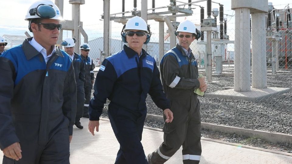 El presidente Mauricio Macri inauguró un nuevo oleoducto en Añelo, Neuquén.