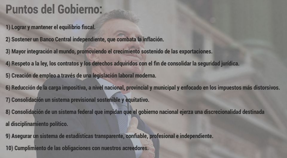 Los 10 puntos del gobierno 05062019