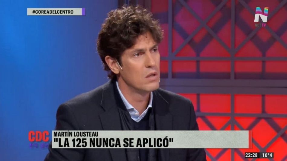 El economista Martín Lousteau invitado en el programa "Corea del Centro" por Net TV.