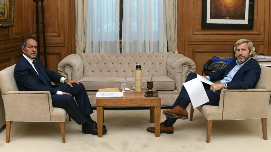 Scioli y Frigerio, en Casa Rosada.