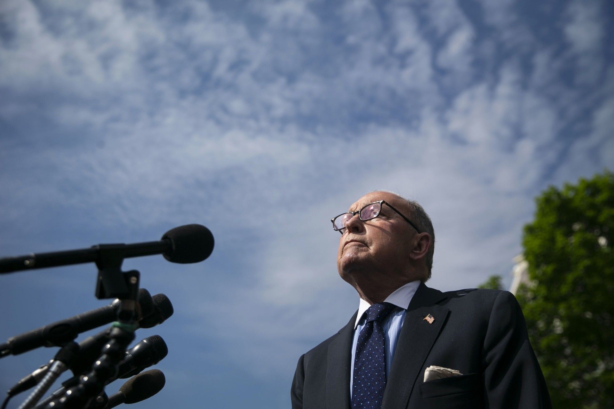 National Economic Council Director Larry Kudlow Speaks To Reporters