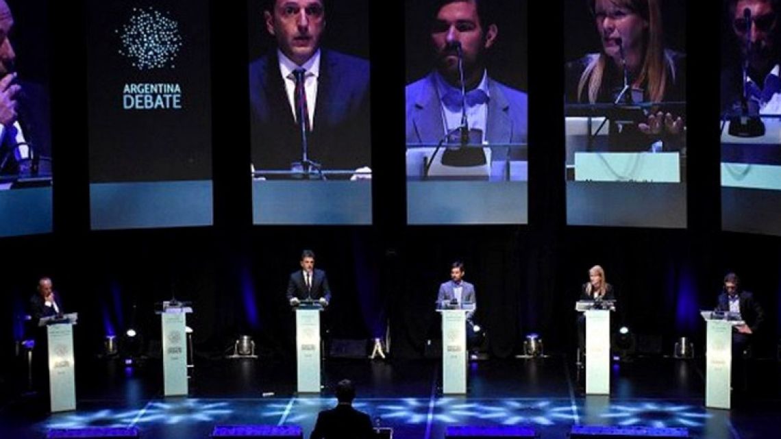 One of the presidential debates in 2015.