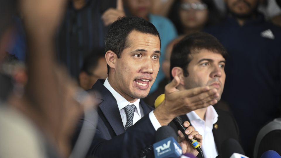 National Assembly President Juan Guaido Holds Press Conference Following Failed Uprising
