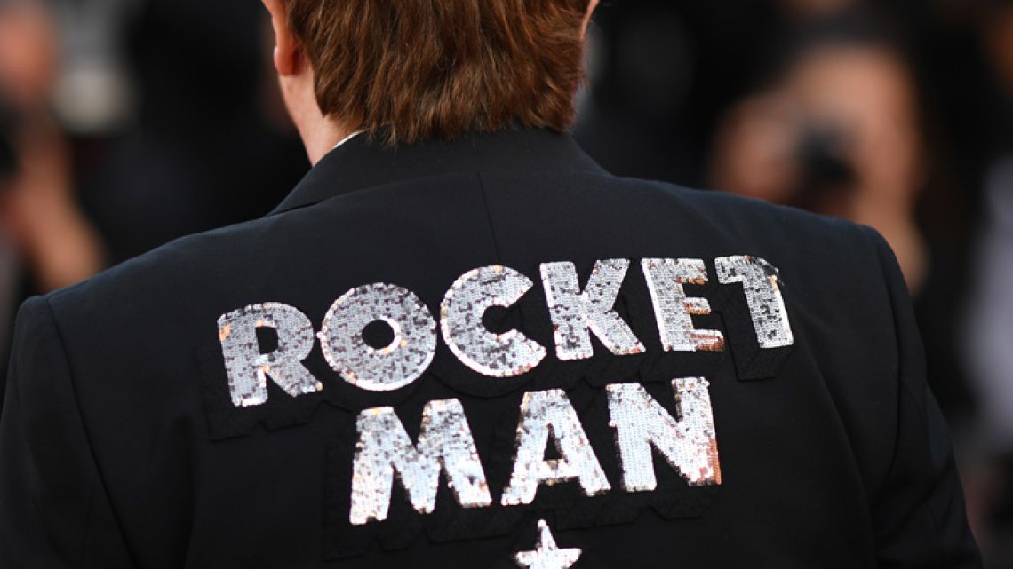 British singer-songwriter Elton John arrives for the screening of the film "Rocketman" at the 72nd edition of the Cannes Film Festival in Cannes, southern France, on May 16, 2019.  