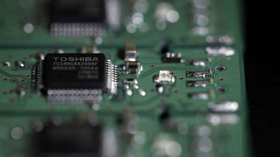 Images Of Toshiba Corp. Flash Memory Products As The Deal To Sell Its Chips Business Near Complete