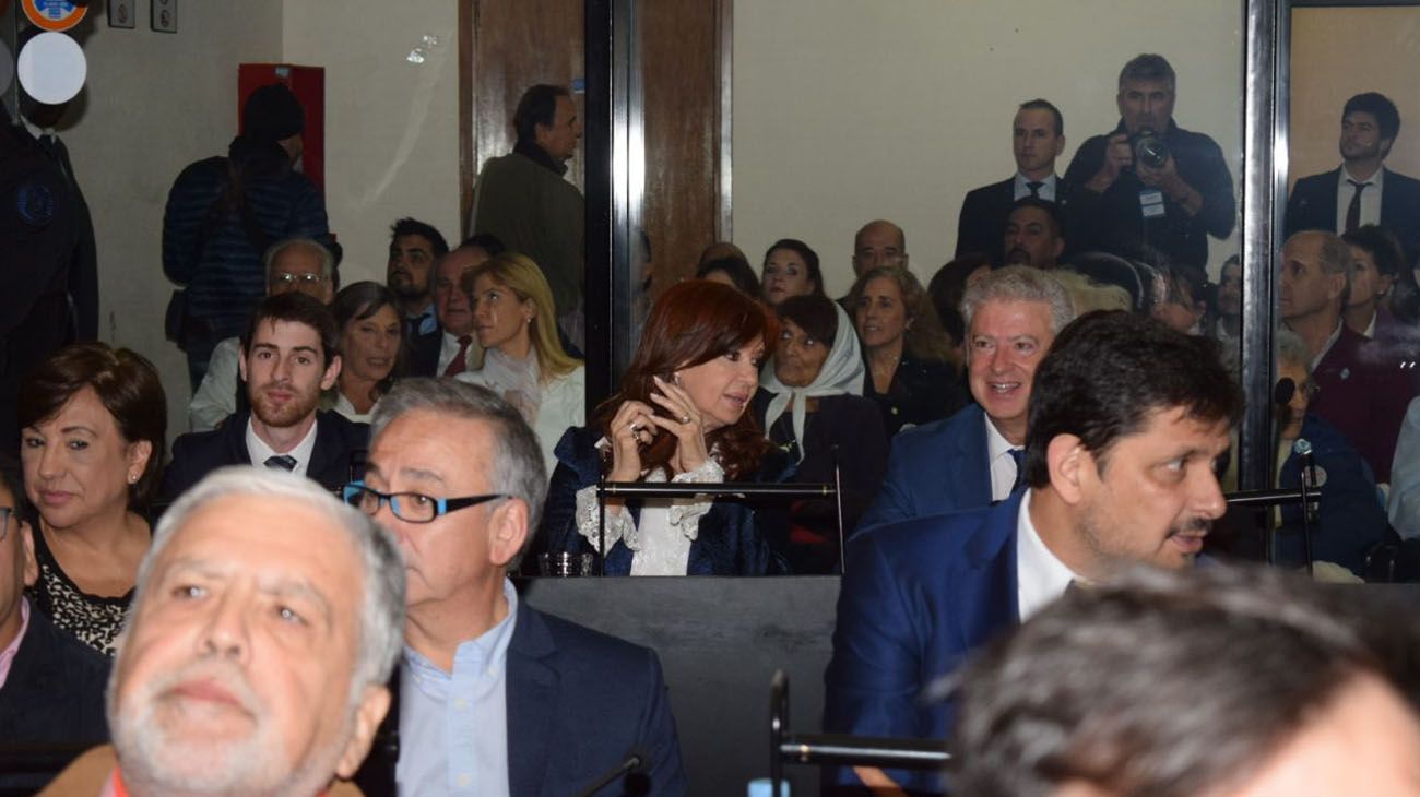 Cristina Kirchner en el interior de Comodoro py