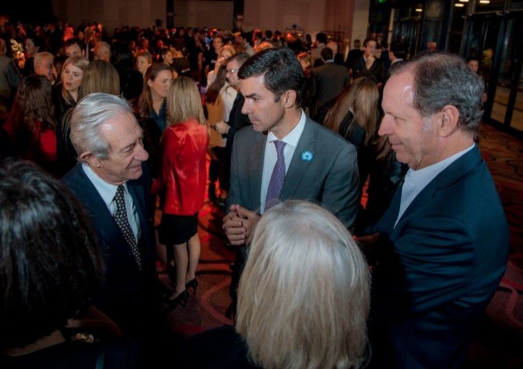 Juan José Llach, Juan Manuel Urtubey y el empresario Miguel Blaquier.