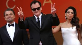 DiCaprio, Quentin Tarantino y su pareja Daniella Pick en Cannes 2019