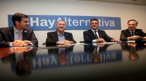 Referentes del Alternativa Federal: Juan Manuel Urtubey, Juan Schiaretti, Sergio Massa y Miguel Angel Pichetto