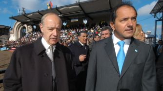 Lavagna y Scioli, en una foto de archivo cuando eran ministro y vice de Néstor Kirchner.
