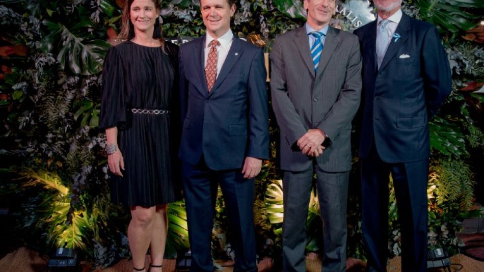 Laura Blaquier, Pablo Plá, de Ingredion, Julián Rodríguez, y Guillermo Hang, de Techint