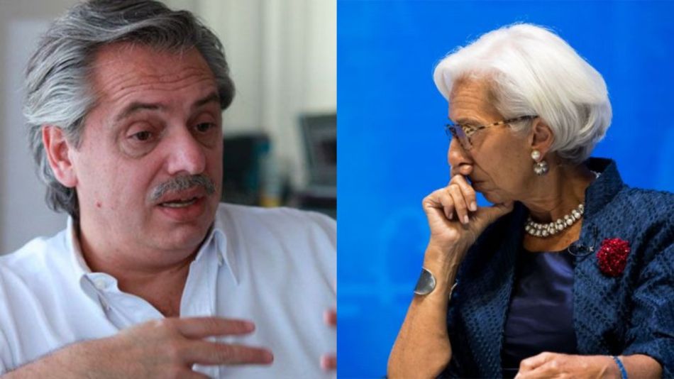 Alberto Fernández y Christine Lagarde del FMI