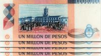 25 de mayo - billete de 1 millón de pesos de 1981