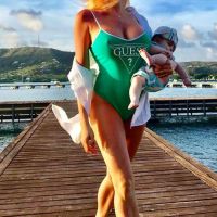 Las primeras vacaciones de Vicky Xipolitakis y su hijo en el Caribe