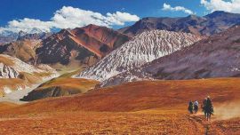 Cabalgata por el valle de Calingasta.