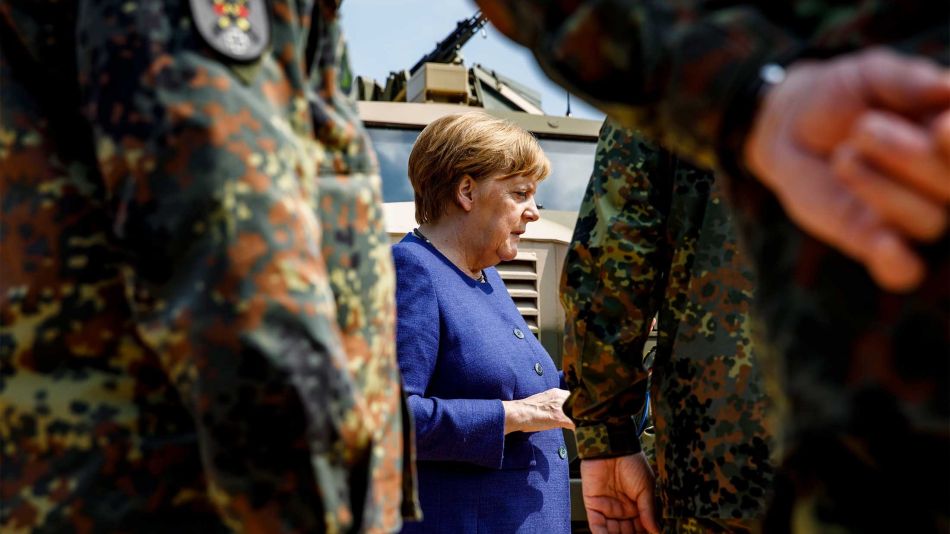 Merkel Visits VJTF Bundeswehr Armoured Brigade