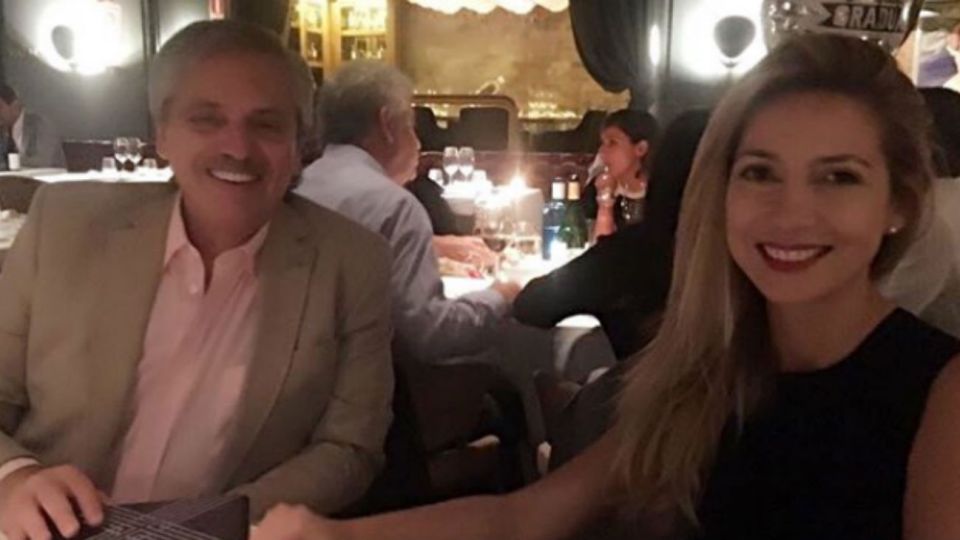 Fabiola Yáñez junto a Alberto Fernández.