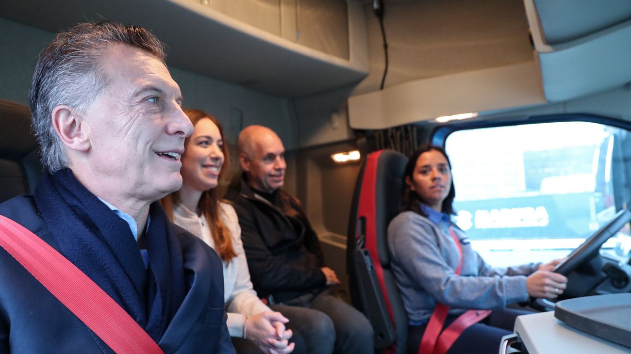 Mauricio Macri, Horacio Rodríguez Larreta y María Eugenia Vidal inauguraron el Paseo del Bajo.