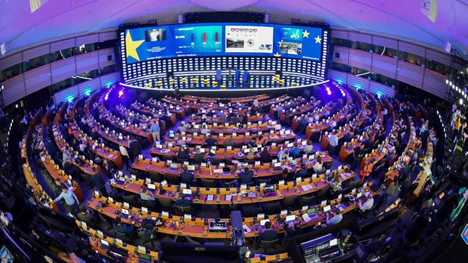 El hemiciclo del Parlamento Europeo.
