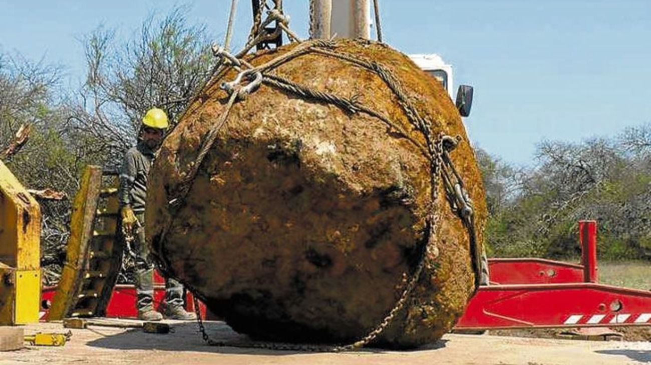 Imagen de archivo | Gancedo, el meteorito descubierto en Campo del Cielo en septiembre de 2016.