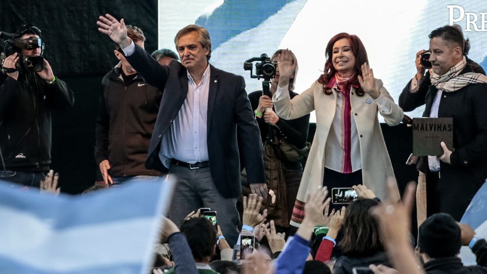 Presidential Candidate Alberto Fernandez And Running Mate Cristina Fernandez De Kirchner Hold First Rally
