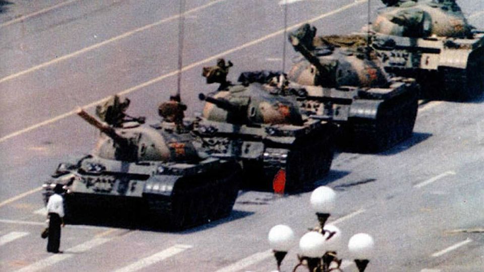 Histórica imagen de la plaza Tiananmen.