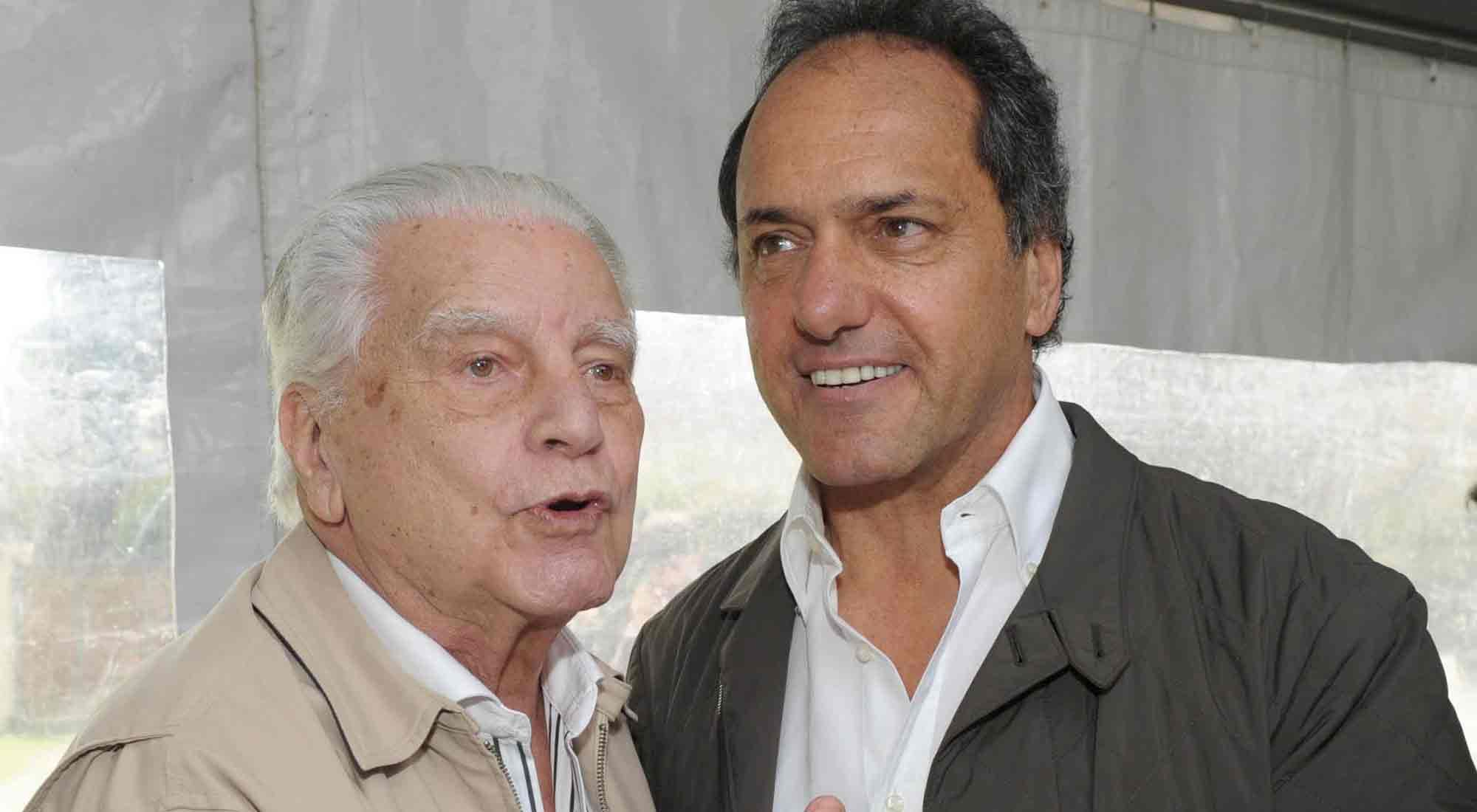 Antonio Cafiero junto a Daniel Scioli