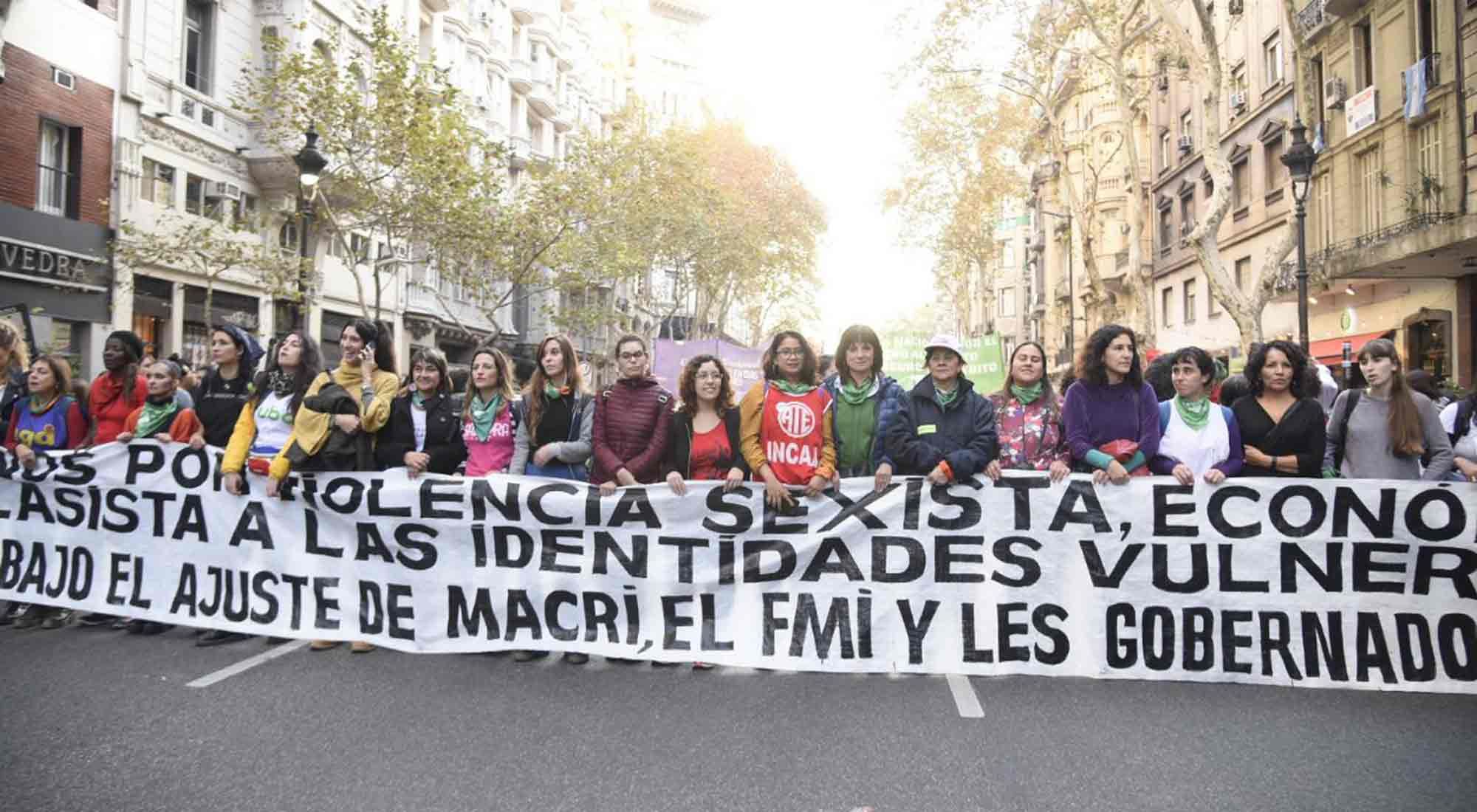 Marcha al Congreso Nacional contra la violencia machista