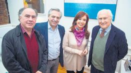 Cristina Fernández, Alberto Fernández, Mario Cafiero y Pino Solanas