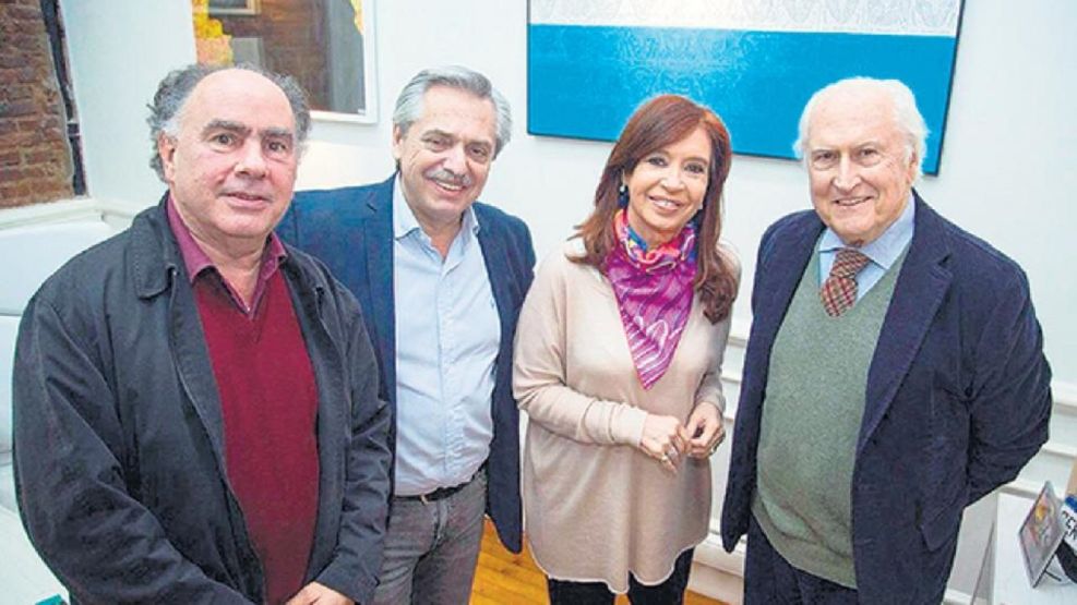 Cristina Fernández, Alberto Fernández, Mario Cafiero y Pino Solanas