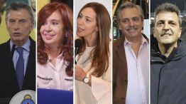 Mauricio Macri, Cristina Fernández, María Eugenia Vidal, Alberto Fernández, Sergio Massa 06072019