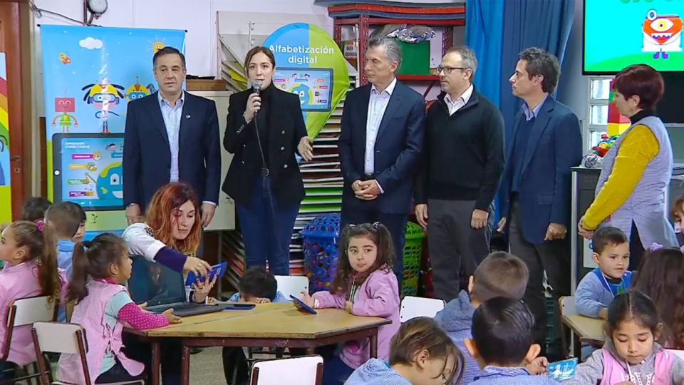 El presidente Mauricio Macri lanza el programa Aprender Conectados en el nivel incial