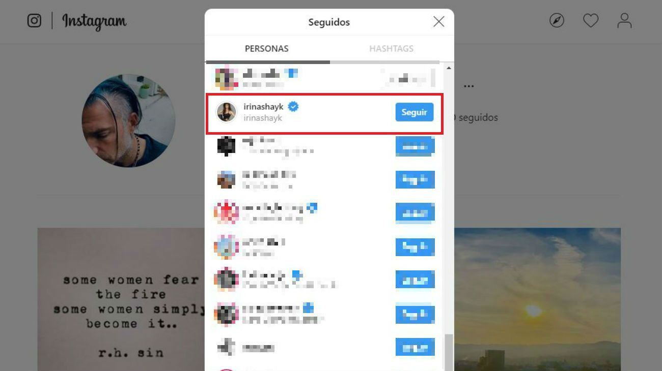 Christian Carino sigue de cerca a Irina
