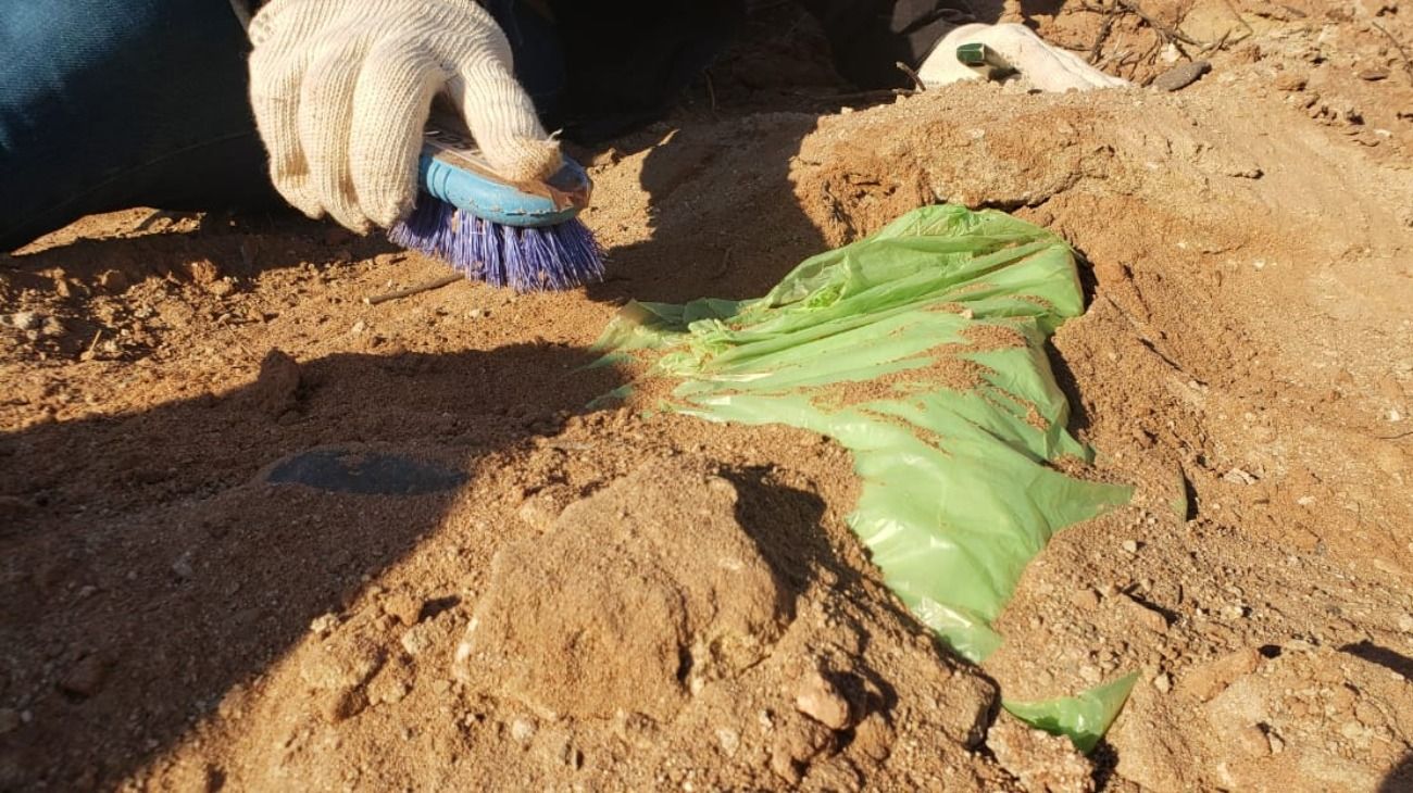 Los restos habían sido hallados por un grupo de alumnos de geología de la Facultad de Ingeniería mientras realizaban salidas de campo con un profesor. 