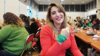 Castañeira en el Congreso al participar en la presentación del proyecto de Interrupción Voluntaria del Embarazo.