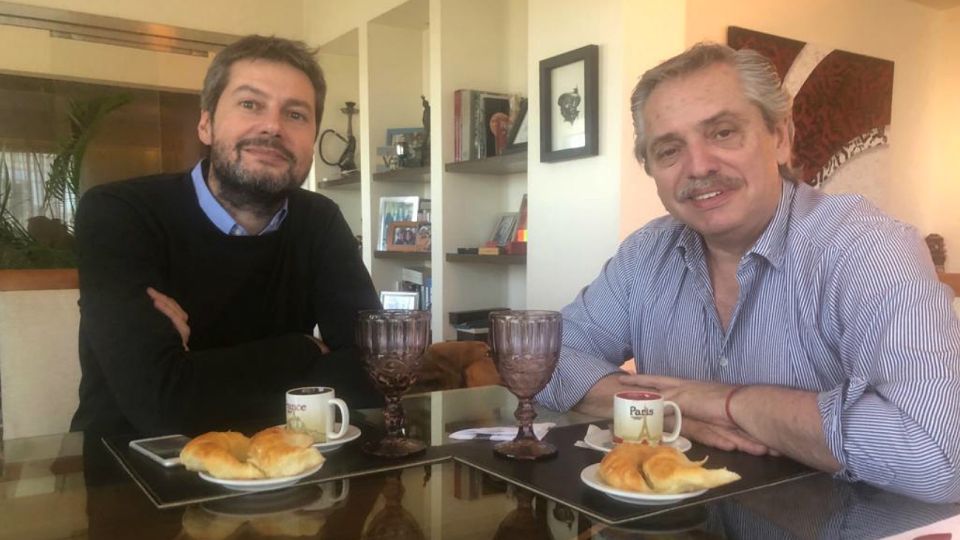 Lammens junto a Alberto Fernández.