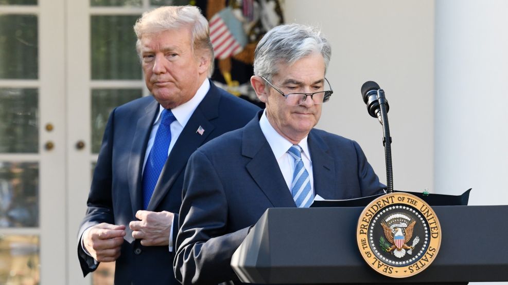 Donald Trump y Jerome Powell, el titular de la Reserva Federal.