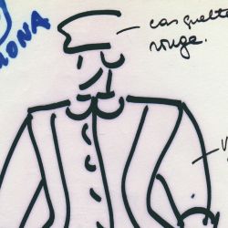 Dibujo de Pablo et Delia, la marca de diseñadores argentinos que por sus diseño triunfaron en París