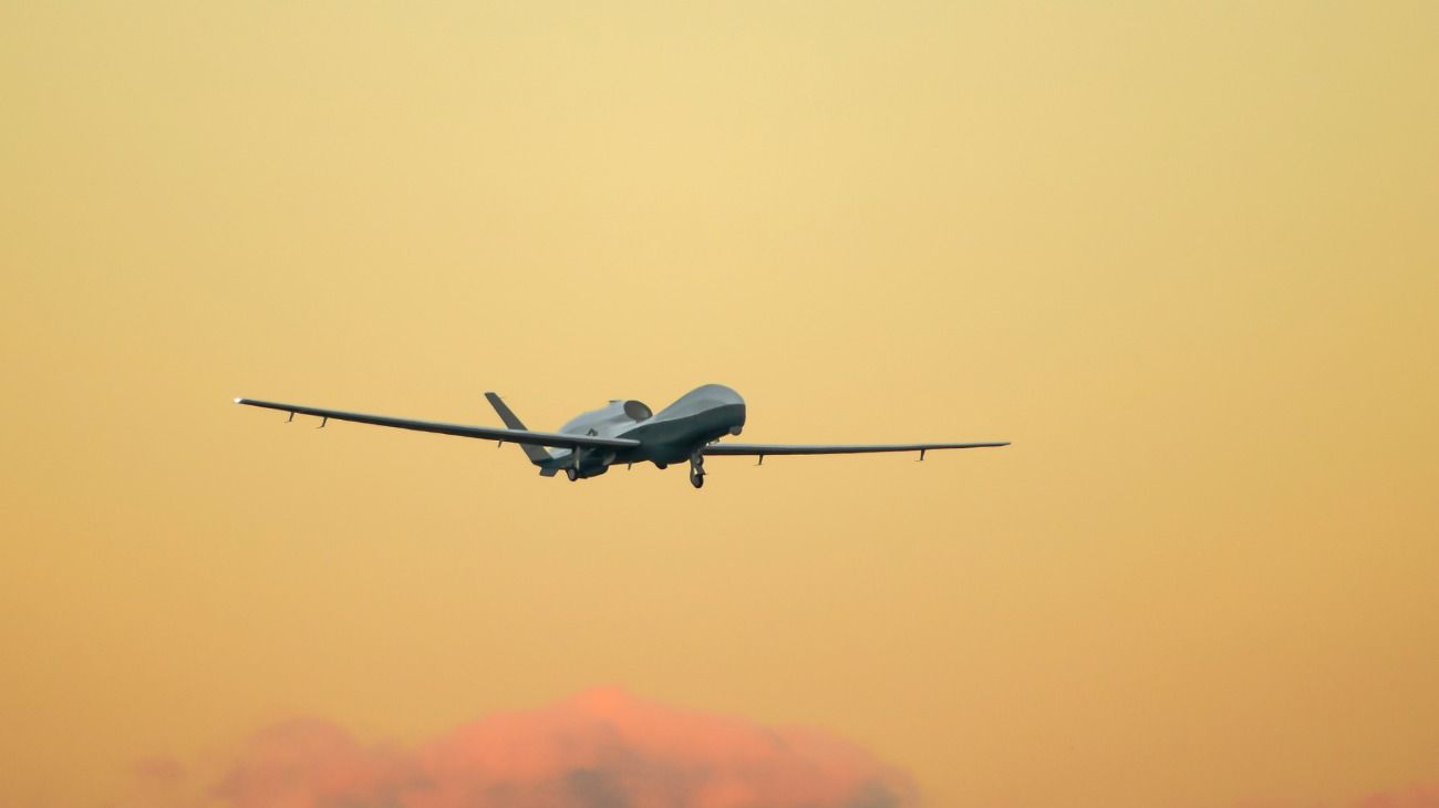 El dron estadounidense MQ-4 Triton que Irán derribó.