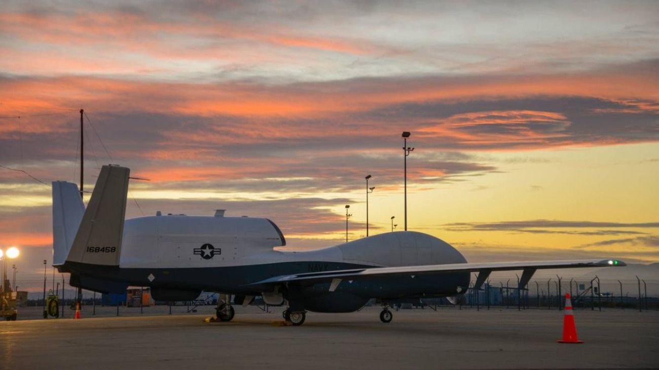 El dron estadounidense MQ-4 Triton que Irán derribó.