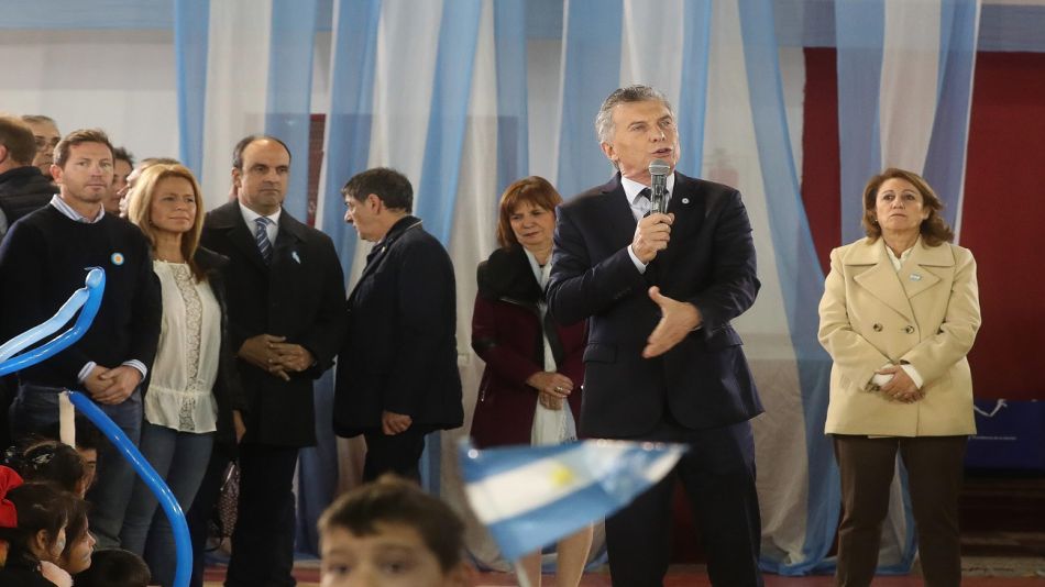 El presidente Mauricio Macri en el acto por el Día de la Bandera en Rosario.