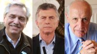 Alberto Fernández, Mauricio Macri y Roberto Lavagna