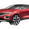 Boceto del VW T-Roc europeo, modelo en el que se inspiraría el nuevo SUV brasileño basado en el Polo.